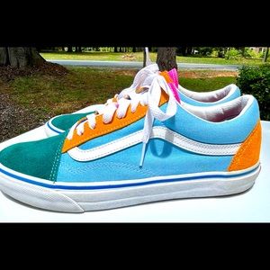 Vans Multicolor Sneakers - Blue, Green, Orange, Pink
